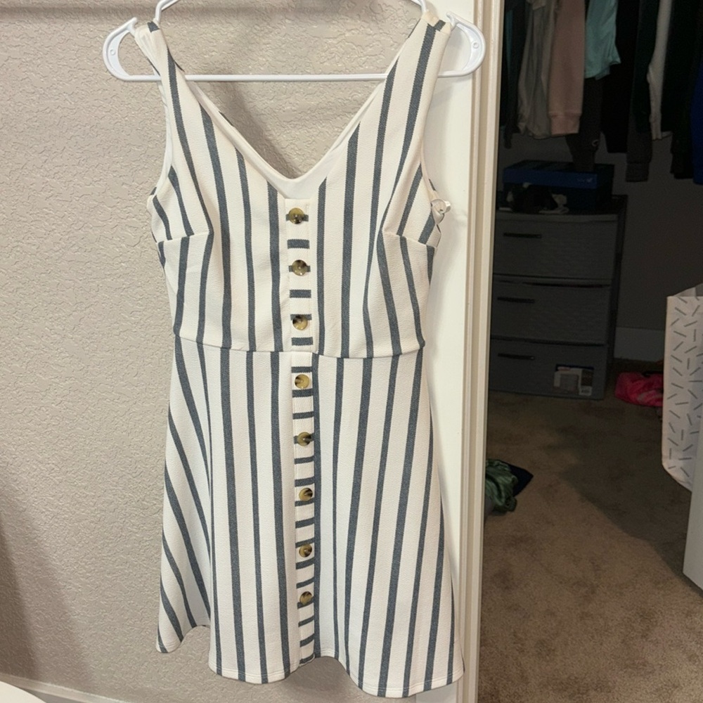 Striped midi dress